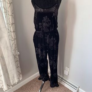 Velvet jump suit